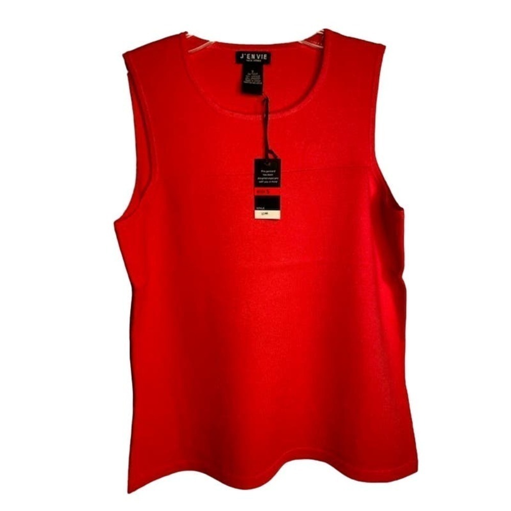 J’Envie New York Tank Top Loose Dark Coral Size Small Sleeveless Shell NWTs